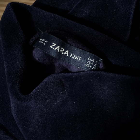 ZARA VELVET Turtleneck with shoulder cut outs - Picture 4 of 4
